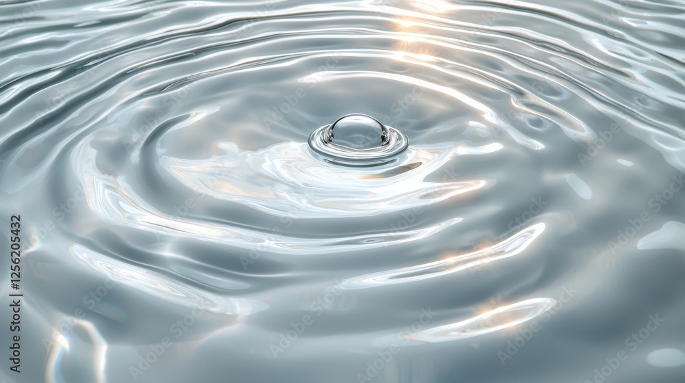 Poster a drop of water is floating on the surface of a large body of water