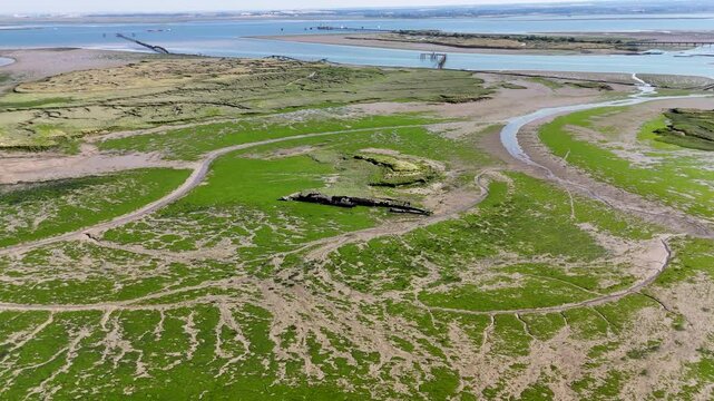 The wreckage of a WWI era German U-Boat UB 122 resting in Kent, England