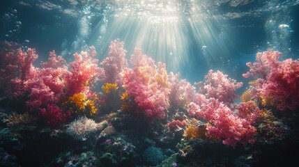 Fototapeta premium Stunning Underwater Coral Reef Scene