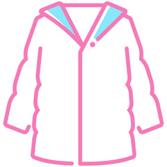 Spring online (clothing series) outline icon pack