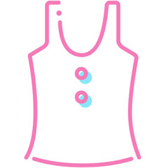 Spring online (clothing series) outline icon pack