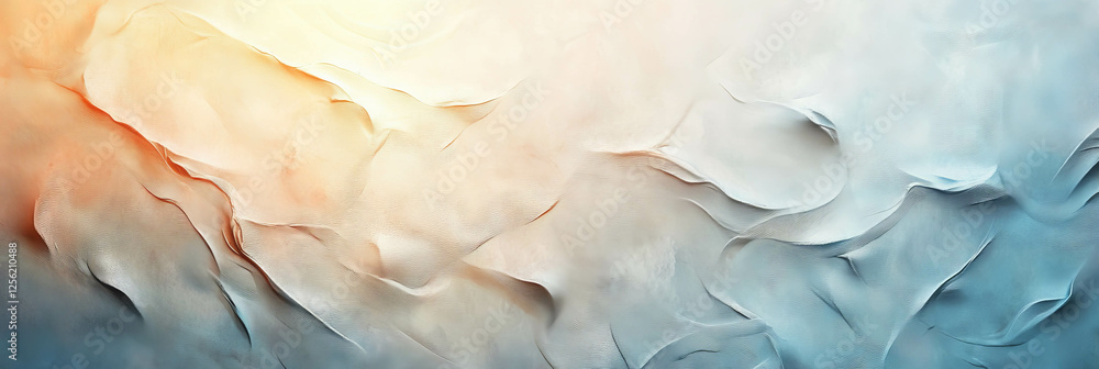 Poster Dynamic texture of layered Venetian plaster with bright background for artistic display