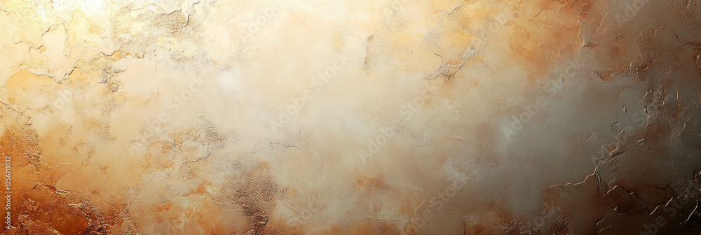 Aufkleber Pearlescent Venetian plaster with soft lighting creates an elegant backdrop for design projects
