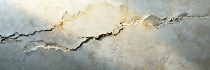 Obraz premium Venetian plaster with subtle marble effect and directional lighting creating shadows