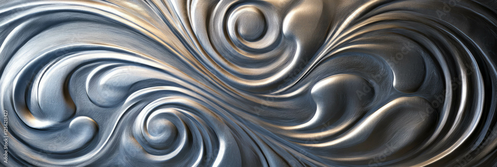 Poster venetian plaster showcasing a swirling pattern under soft lighting with a bright background