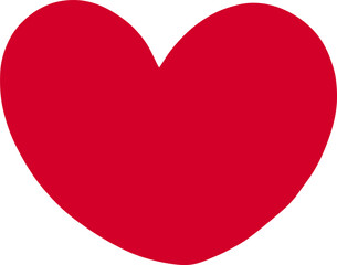 Red Heart icon vector. Calligraphic love heart sign.  for decoration Valentine Love Wedding