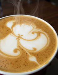 Surreal Coffee Dragon with Animated Steam