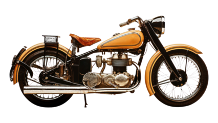 PNG Classic motorcycle vehicle wheel transportation.