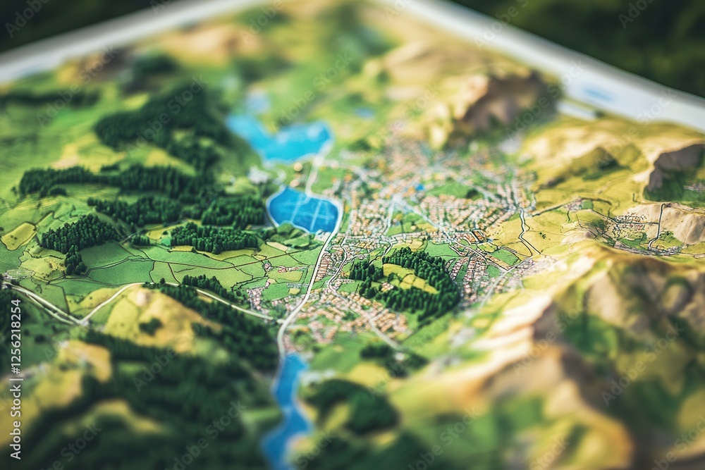 Poster gis, geographic information system technology style with text.