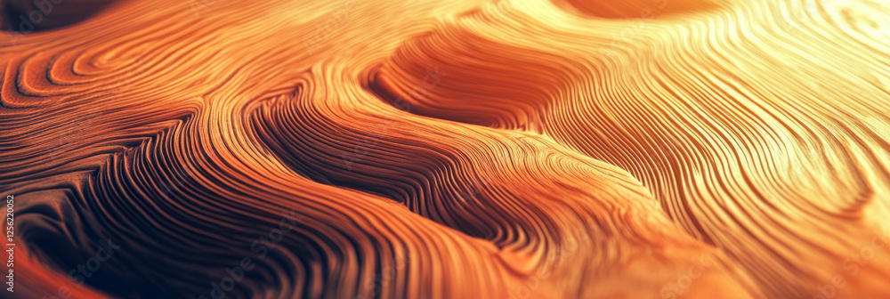 Poster detailed close-up of textured wood grain showcasing intricate patterns and lines
