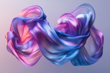 Fototapeta premium Graceful flowing liquid ribbon abstract art digital creation modern aesthetic elegant colors high fidelity