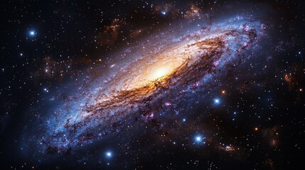 Stunning Spiral Galaxy in Deep Space