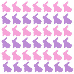 COLORFUL BUNNIES EASTER SPRING PATTERN TEXTURE BACKGROUND