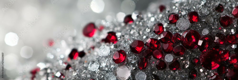 Aufkleber elegant ruby flickers creating a stunning silver texture design