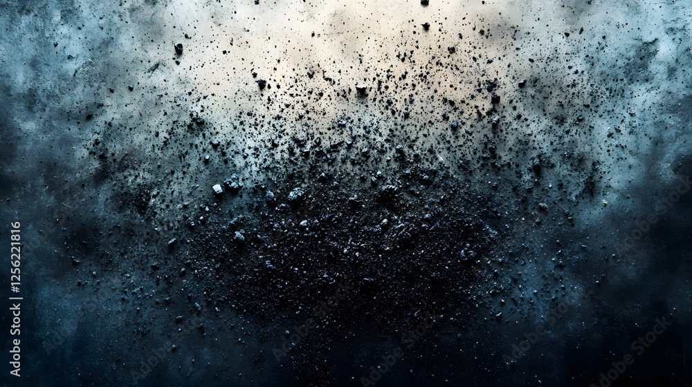 Aufkleber black and white background with small black dots and intricate watercolor patterns in abstract desig
