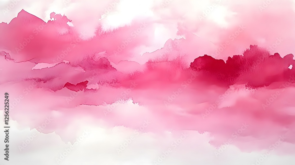 Poster abstract watercolor background vector design in soft pink tones on a white canvas for creative proje