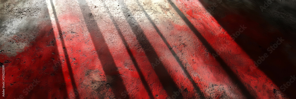 Poster elegant scarlet rays create a stunning contrast with silver texture in a captivating visual display