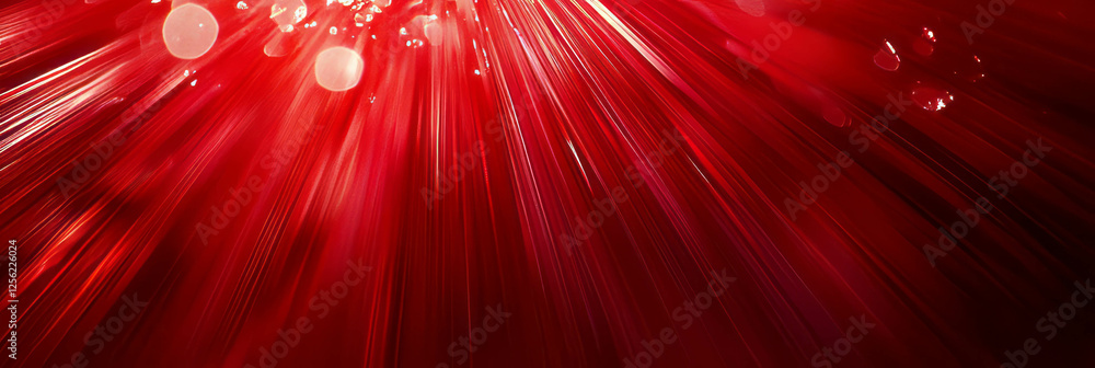 Poster vibrant scarlet rays create a stunning visual effect in a dazzling display of color