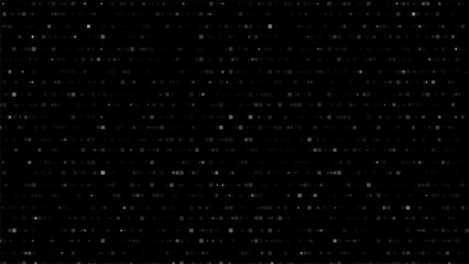 Overlay digital black glitch background with small white pixels in a glitch effect, futuristic matrix pattern, technology minimal design. Vector illustration.
