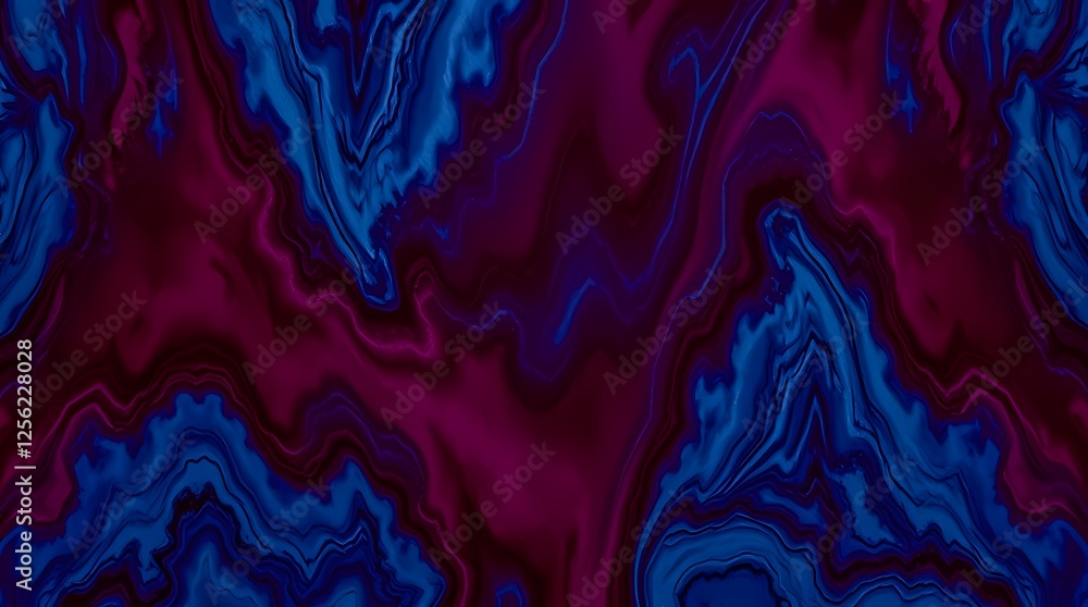 Poster abstract swirling patterns in deep blue and rich burgundy hues create a mesmerizing visual effect. g