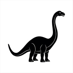 Diplodocus Extinct Animal silhouette tyrannosaurus dinosaur vector illustration
