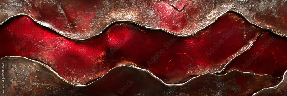 Aufkleber looping ruby glow with silver texture creates a captivating visual effect