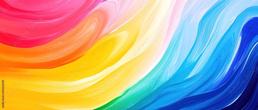 Poster vibrant abstract swirls of color in a dynamic flowing design