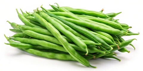 Green Beans on White Background