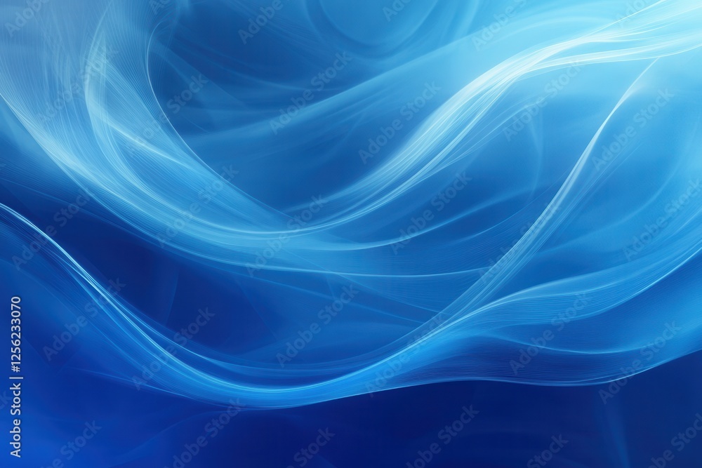 Poster fluid abstract blue texture background . abstract blue background featuring flowing wavy lines, crea