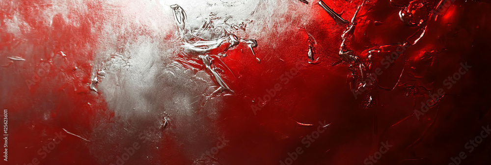 Aufkleber soft red glows illuminate silver texture in an abstract design
