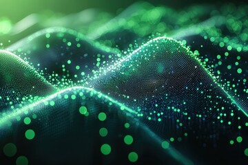 Dynamic glowing dna structure abstract environment digital art high fidelity visualization science concept