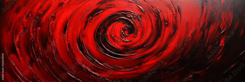 Poster dynamic swirling spiral of scarlet rays creating a vibrant canvas effect