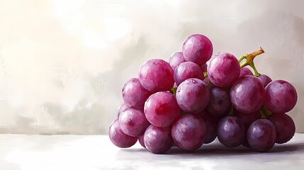 grape illustration for culinary projects, hand-drawn style, vibrant colors, detailed texture, perfect for food blogs, recipe books, and cooking websites, vintage aesthetic