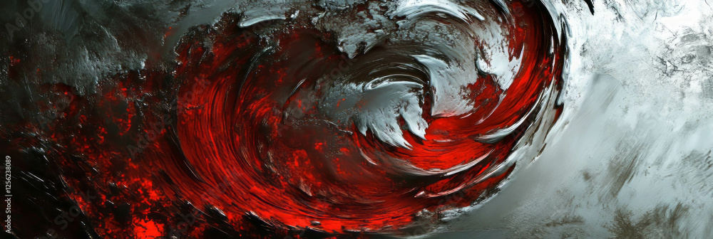 Aufkleber swirling red sparks illuminate a silver texture in an abstract visual display