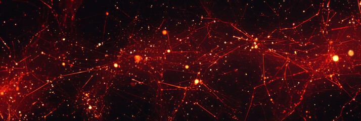 Vibrant red spark overlay texture creating a dynamic and energetic visual effect