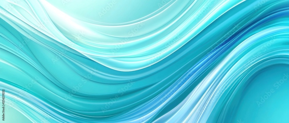 Poster abstract blue waves creating a serene background effect