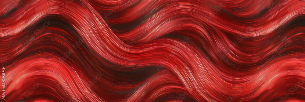 Poster wavy scarlet streaks create a vibrant and dynamic visual effect in warm tones