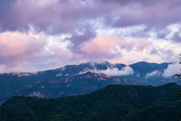 clouds over the mountains