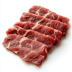 Obraz premium Thinly Sliced Grilled Beef A Korean Barbecue Close-Up Delight