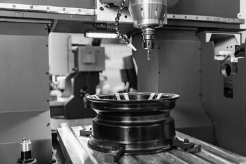 Industry CNC machine milling center cutting alloy rim wheel for sport car