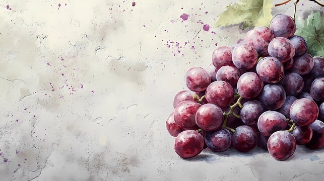 grape graphic for culinary use, abstract style, vibrant tones, textured background, perfect for cookbooks, magazines, and advertisements, creative flair