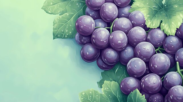 grape graphic for culinary use, abstract style, vibrant tones, textured background, perfect for cookbooks, magazines, and advertisements, creative flair