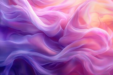 Obraz premium Flowing ribbons of vibrant colors abstract textures digital art soft background aesthetic experience
