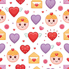 Cute Valentine's Day cookies pattern