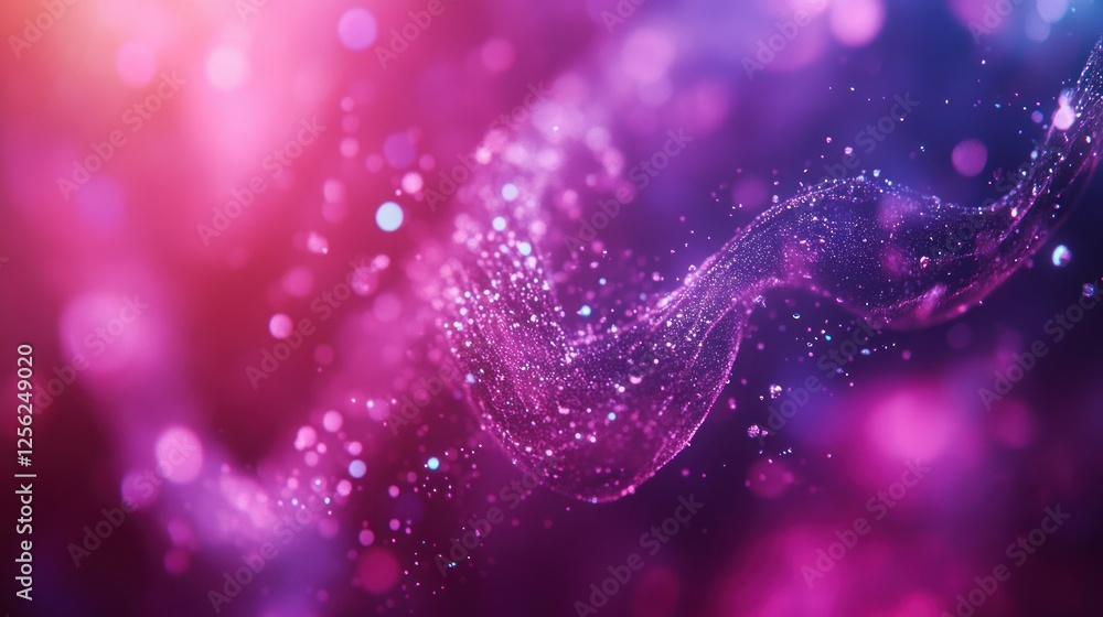 Poster abstract swirl of vibrant colors with sparkling particles