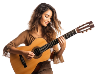 PNG Guitar musician white background playing guitar.