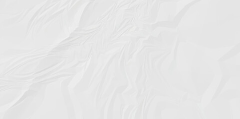 White crumpled paper Blank white crumpled and creased paper poster.	