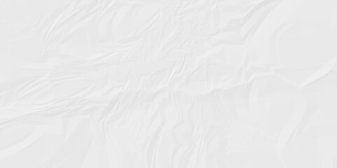 White crumpled paper Blank white crumpled and creased paper poster.	