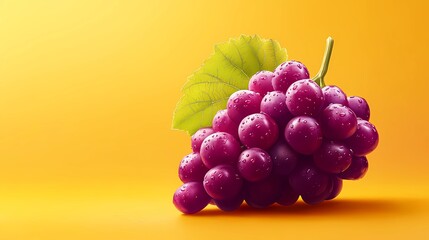 grape illustration for culinary projects, hand-drawn style, vibrant colors, detailed texture, perfect for food blogs, recipe books, and cooking websites, vintage aesthetic