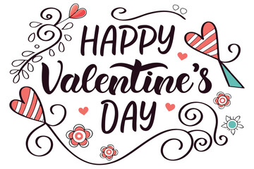 Happy Valentine's Day Typography Design